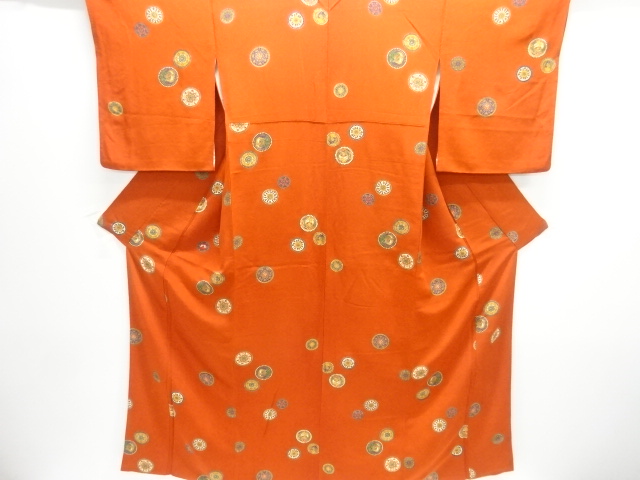 JAPANESE KIMONO / KOMON / CHIRIMEN / FLOWER CREST